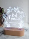 Personalized LED light engraved acrylic "Best Mum in the World" gift by Pak Decors