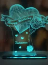 Personalized 3D acrylic LED Happy Birthday lamp, custom birthday gift by Pak Decors