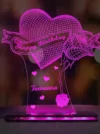 Customizable 3D acrylic LED Happy Birthday lamp, a unique birthday gift by Pak Decors