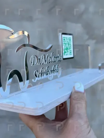 Unique 3D Business Card Holder with QR Code