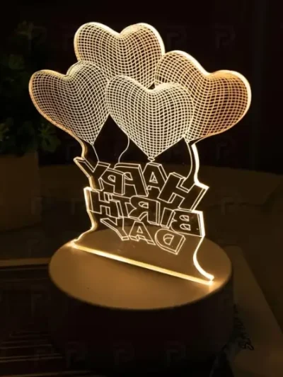 Customizable Happy Birthday LED Lamp – Best Birthday Gift