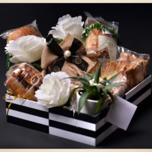 Personalized Monochrome Acrylic Box Gift Baskets